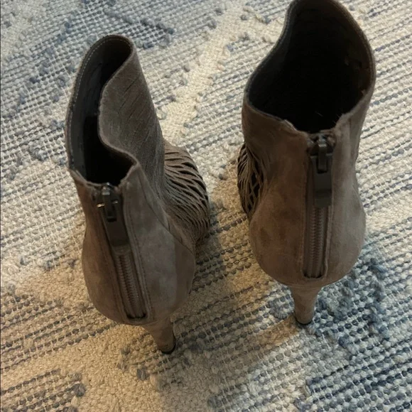 Vince Camuto Smoke Taupe Kidsuede Ankle Booties - Picture 9 of 10